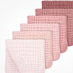 Looxie Muslin Burp Cloths Pink Gradient